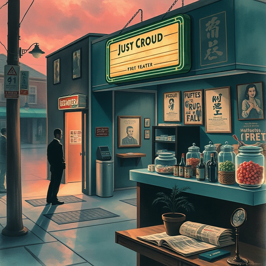 Image A of the puzzle: 1930s american movie theater candy counter with treats