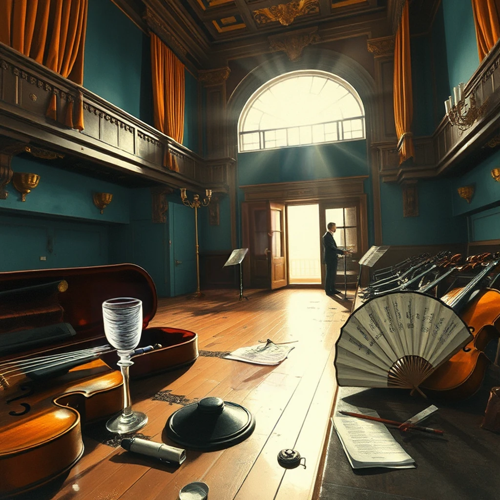 Image B of the puzzle: 1930s italian villa opera house orchestra pit