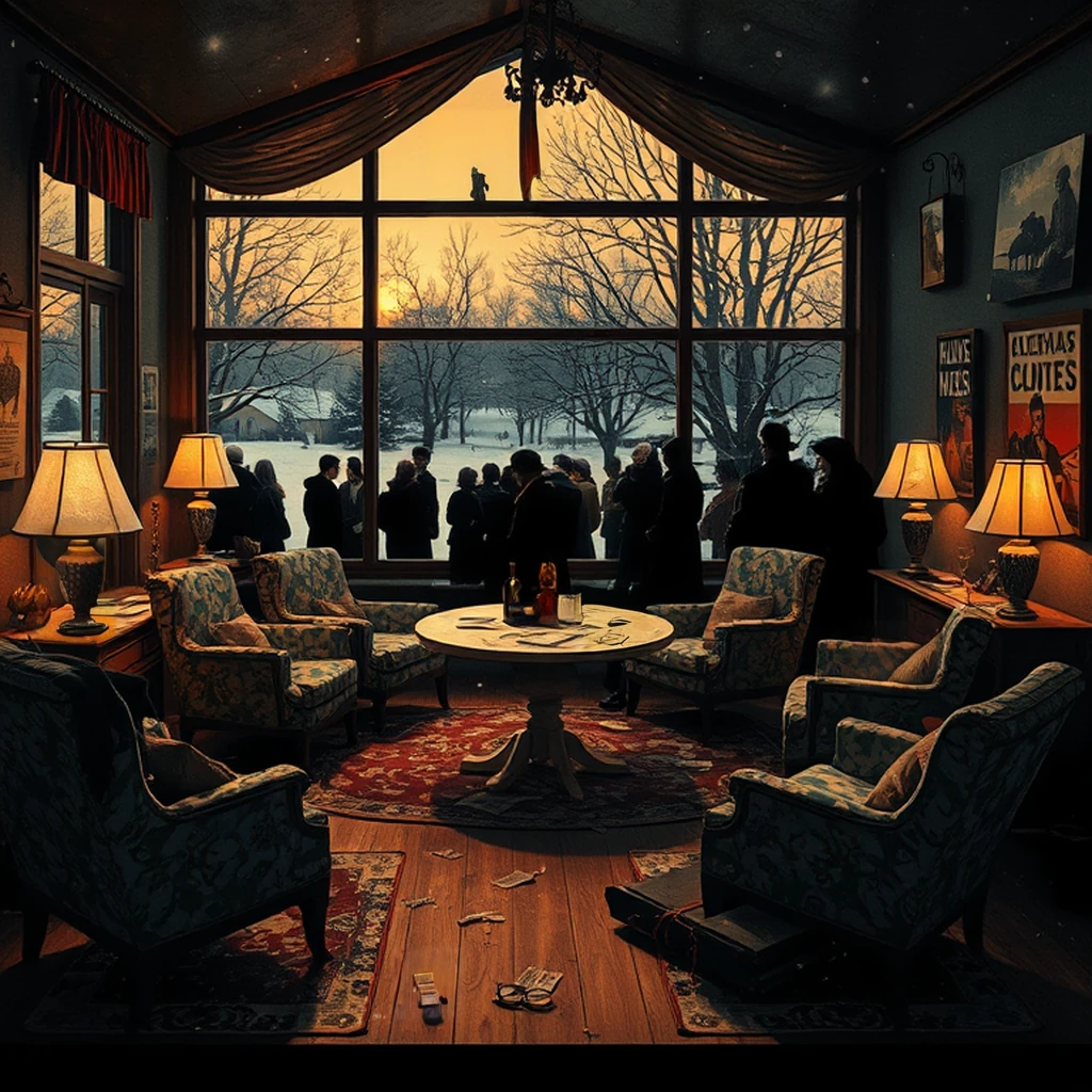 Image B of the puzzle: 1950s sunroom with chintz chairs and floral-patterned rugs