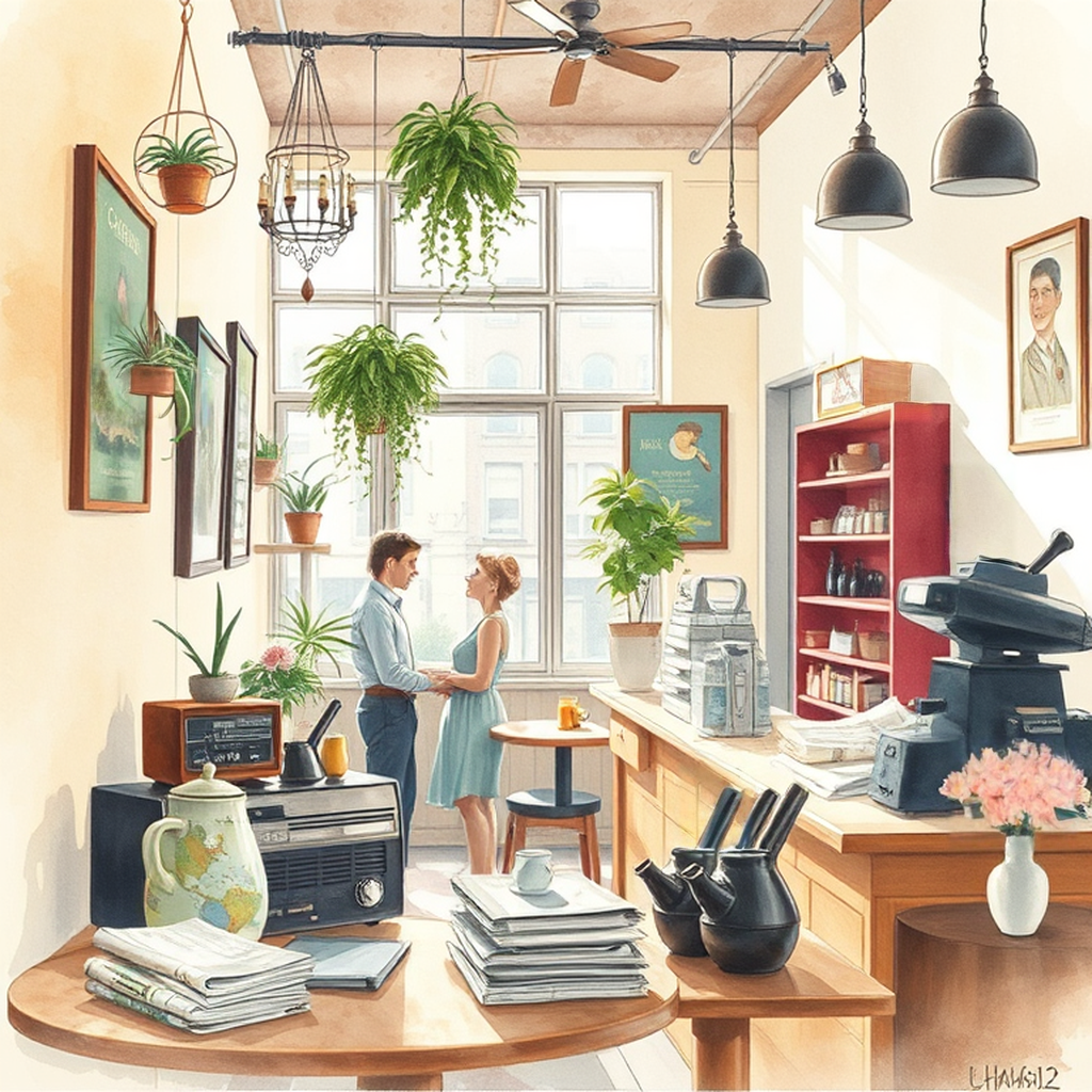 Image B of the puzzle: 1960s amsterdam coffee shop interior with couches and pipes