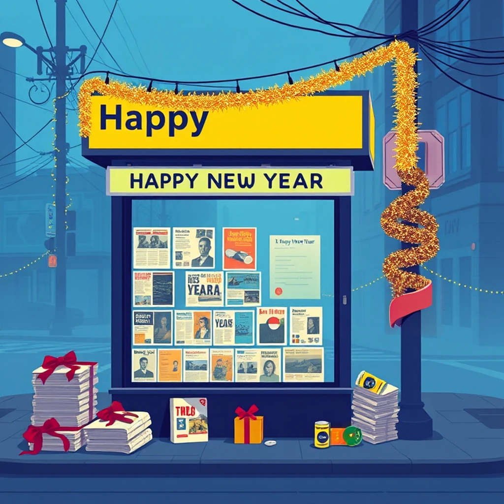 Image B of the puzzle: 1980s new york city street corner newsstand with magazines