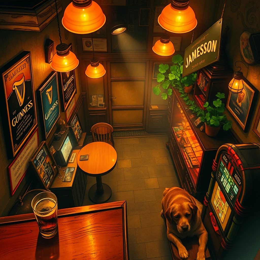 Image A of the puzzle: 2000s irish pub in dublin during st. patrick's day festivities