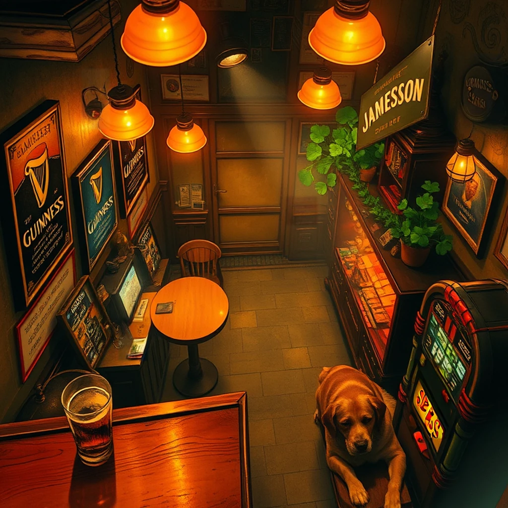 Image B of the puzzle: 2000s irish pub in dublin during st. patrick's day festivities