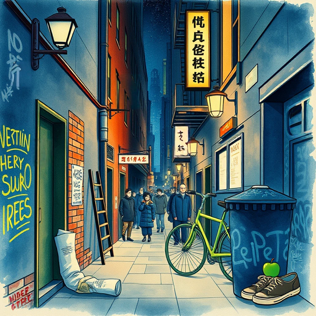 Image B of the puzzle: 2000s new york city graffiti art alleyway wall