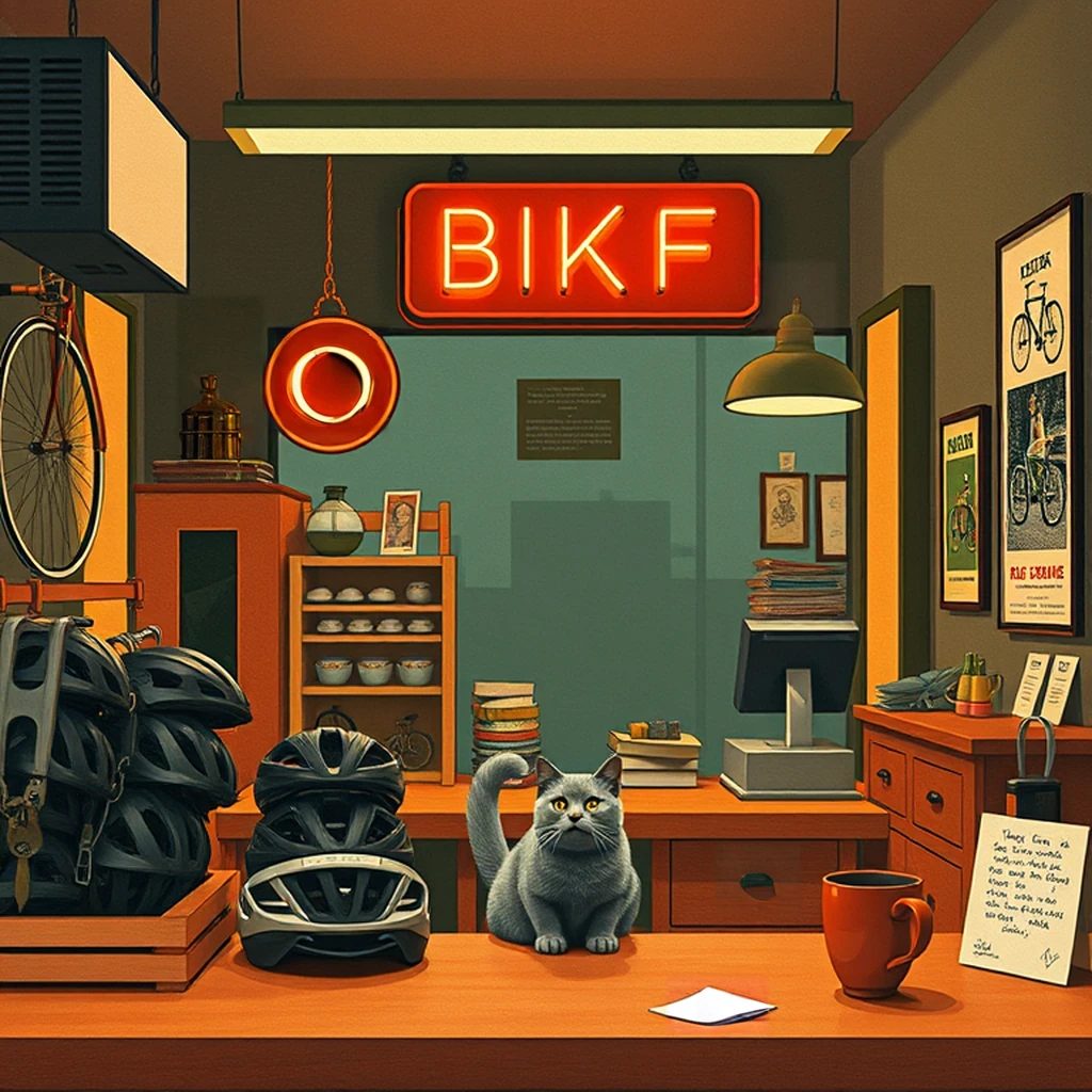 Image B of the puzzle: 2010s utrecht bike shop front counter area