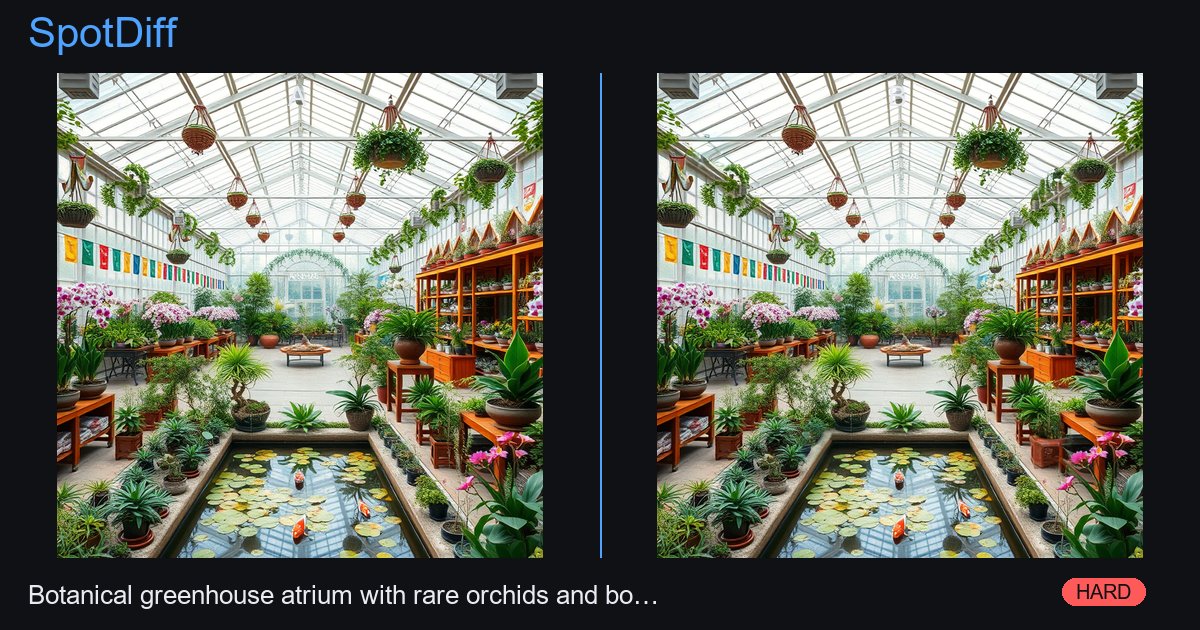 Botanic Atrium Spot The Difference: Botanical Greenhouse Atrium