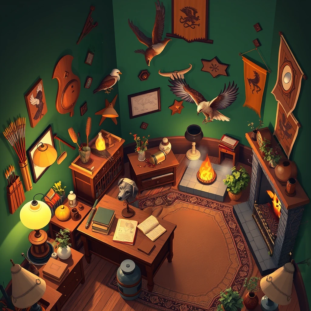 Image B of the puzzle: gryphon hunter's den with feathered arrows and leather quivers
