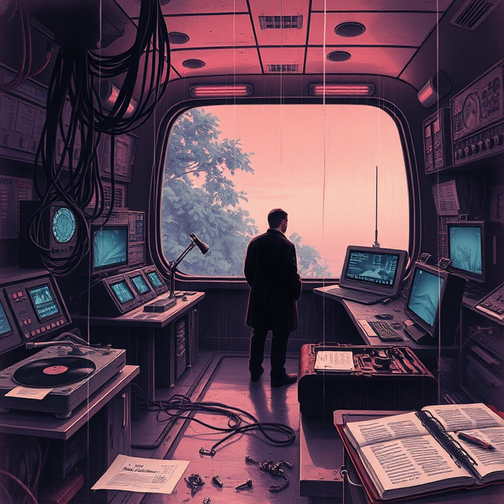 Image A of the puzzle: scifi deep sea research submarine command center